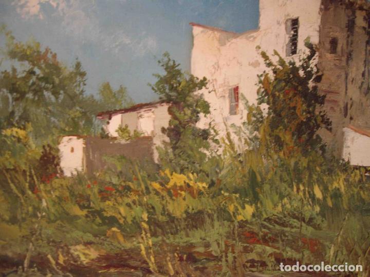 Otros objetos de arte: OLEO CASA EN EL PRADO - Foto 3