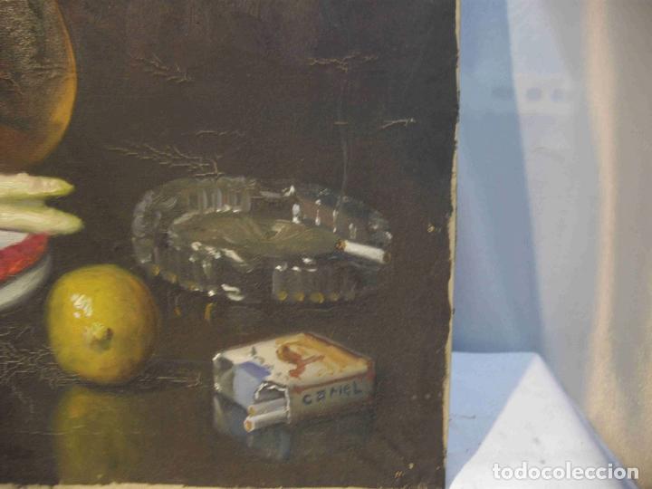 Otros objetos de arte: OLEO BODEGON LANGOSTINOS - Foto 2
