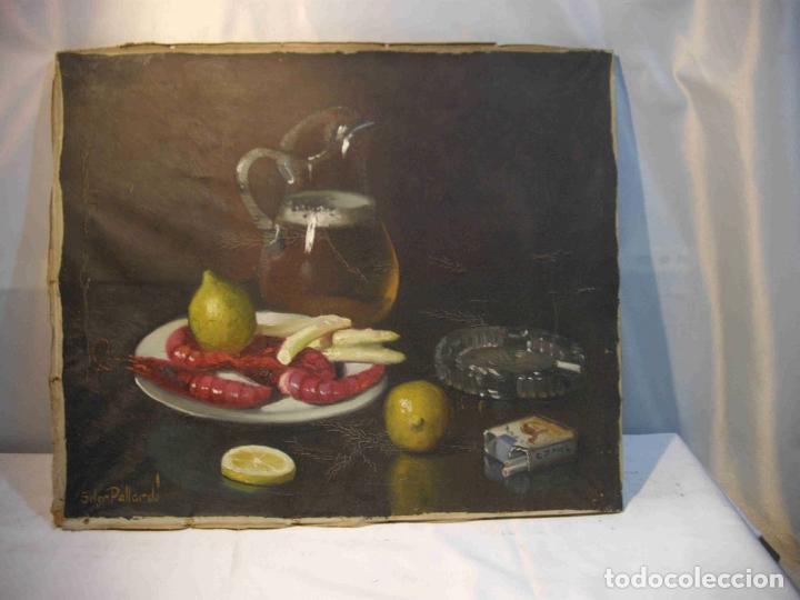 Otros objetos de arte: OLEO BODEGON LANGOSTINOS - Foto 1