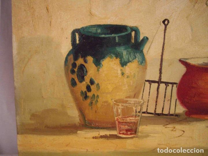 Otros objetos de arte: OLEO BODEGON CANTAROS - Foto 2