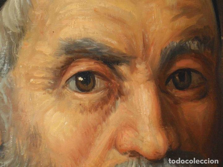 Otros objetos de arte: OLEO JUDIO CON BARBA - Foto 3