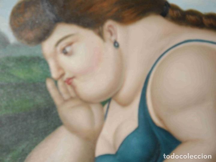 Otros objetos de arte: OLEO MUJER LEYENDO - Foto 3