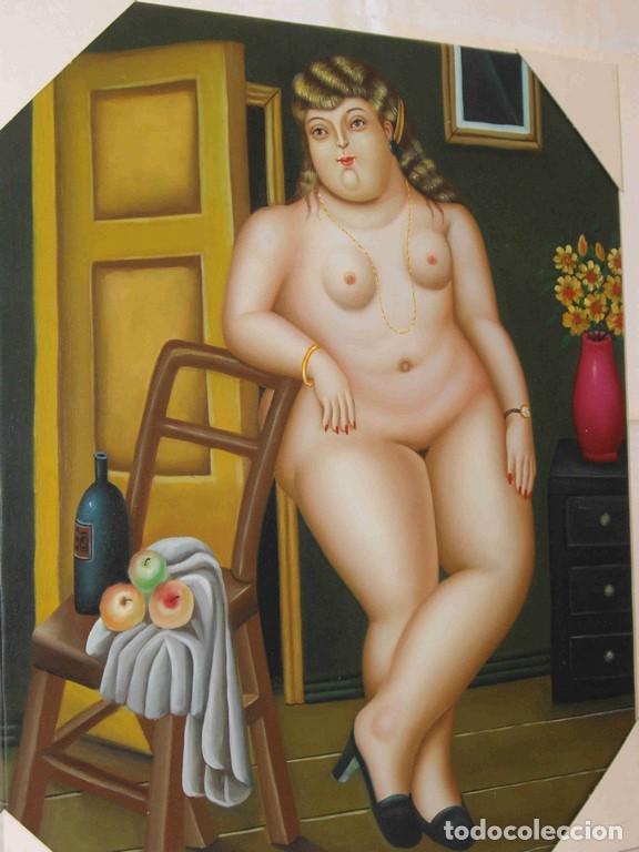 Otros objetos de arte: OLEO DESNUDO EN PIE - Foto 1