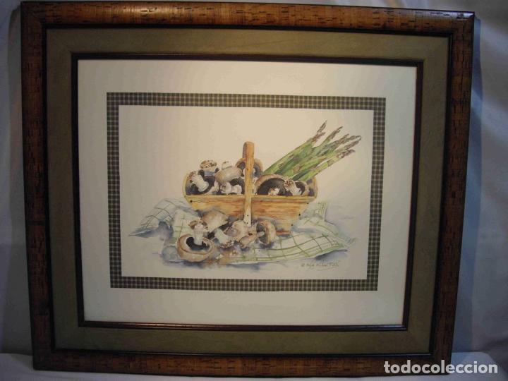 Otros objetos de arte: CUADRO BODEGON CHAMPI&Ntilde;ONES - Foto 1