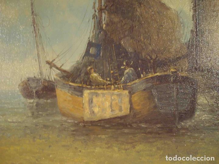 Otros objetos de arte: OLEO BARCAZAS - Foto 4