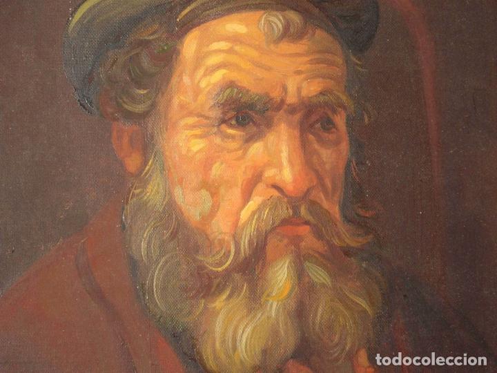 Otros objetos de arte: OLEO JUDIO (COPIA DE REMBRANDT) - Foto 2