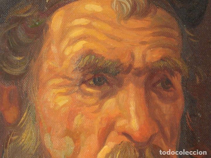 Otros objetos de arte: OLEO JUDIO (COPIA DE REMBRANDT) - Foto 3