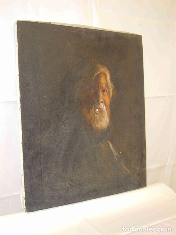 Otros objetos de arte: OLEO SE&Ntilde;OR FUMANDO - Foto 1