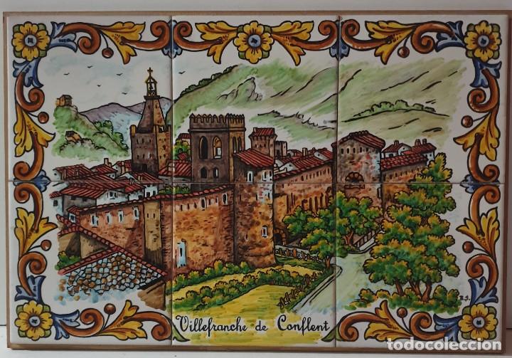Otros objetos de arte: Cuadro de Villefranche de Conflet en cer&aacute;mica - Foto 1
