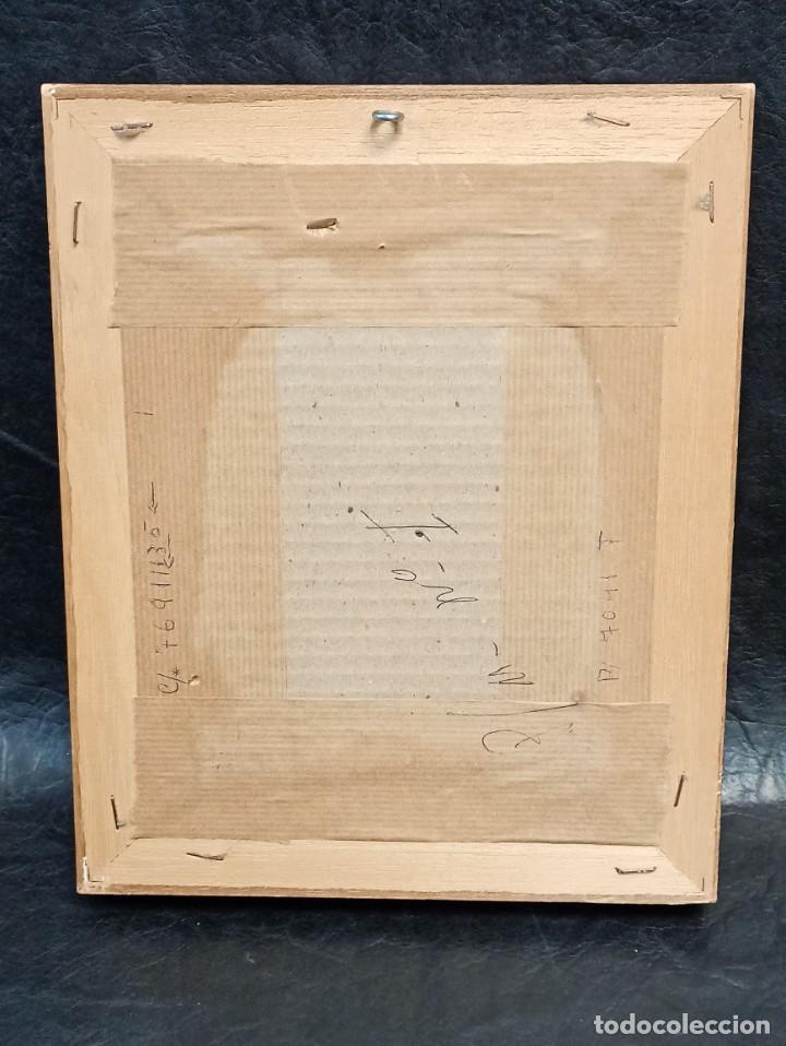 Otros objetos de arte: Cuadro con escena costumbrista en marco de madera. - Foto 5