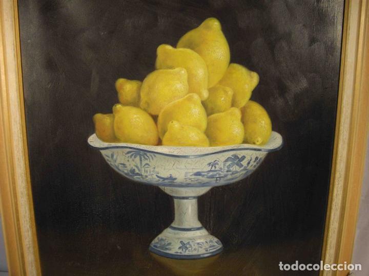 Otros objetos de arte: OLEO SOBRE LIENZO BODEGON LIMONES - Foto 2