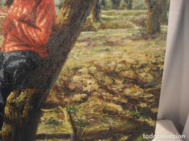 Otros objetos de arte: OLEO SOBRE LIENZO CHICA EN EL BOSQUE - Foto 4
