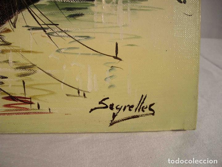 Otros objetos de arte: OLEO MARINA BARCAZAS - Foto 2