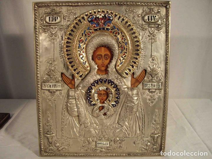 Otros objetos de arte: ICONO VIRGEN NI&Ntilde;O COLORES - Foto 2