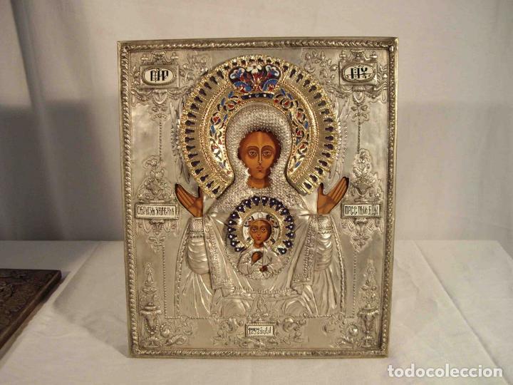 Otros objetos de arte: ICONO VIRGEN NI&Ntilde;O COLORES - Foto 1