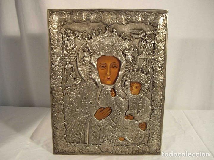 Otros objetos de arte: ICONO VIRGEN CON NI&Ntilde;O - Foto 1