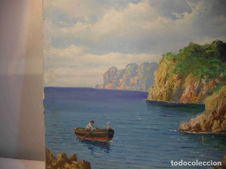 Otros objetos de arte: OLEO BOTE EN LA COSTA - Foto 4