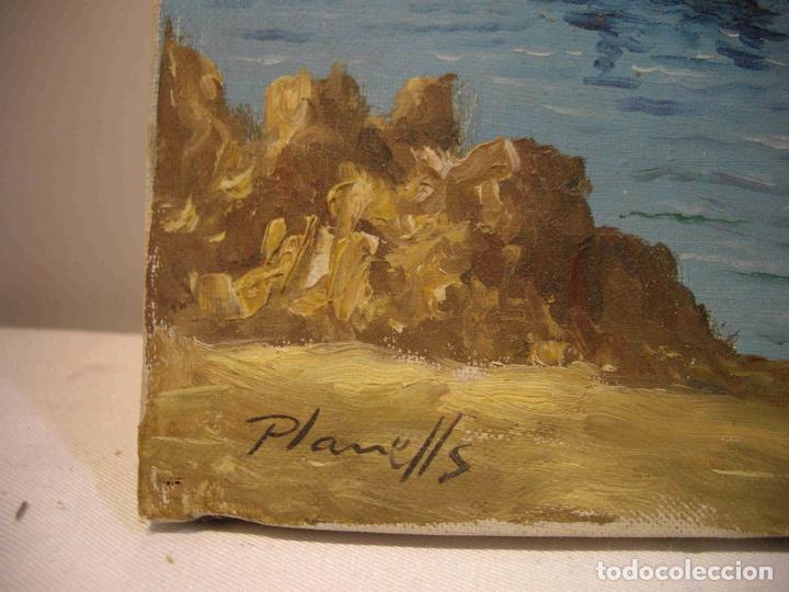 Otros objetos de arte: OLEO BOTE EN LA COSTA - Foto 5