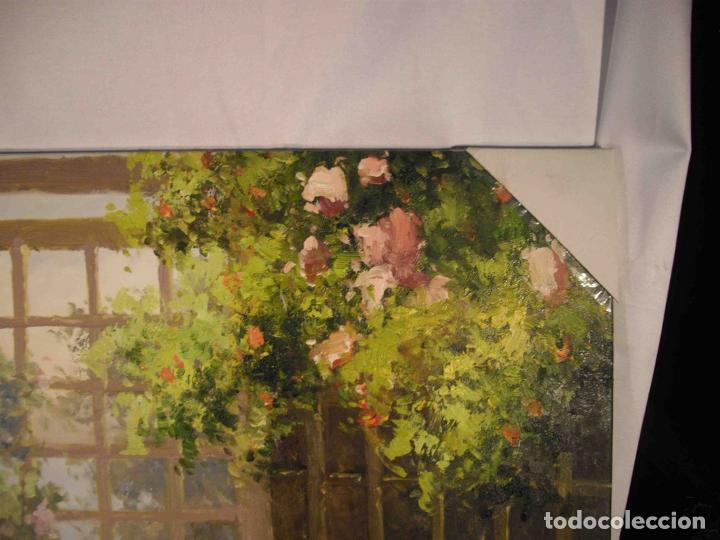 Otros objetos de arte: OLEO SOBRE LIENZO TERRAZA FLORES - Foto 4