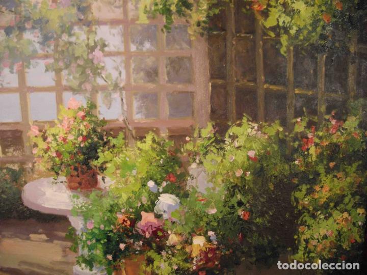 Otros objetos de arte: OLEO SOBRE LIENZO TERRAZA FLORES - Foto 5