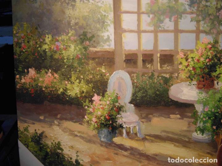 Otros objetos de arte: OLEO SOBRE LIENZO TERRAZA FLORES - Foto 7