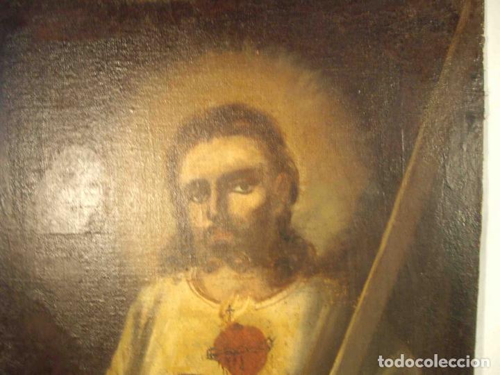 Otros objetos de arte: OLEO SANTO CORAZON DE JESUS - Foto 2
