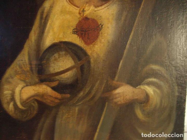 Otros objetos de arte: OLEO SANTO CORAZON DE JESUS - Foto 4