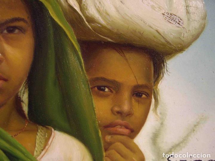 Otros objetos de arte: OLEO SOBRE TABLA AFRICANAS - Foto 3