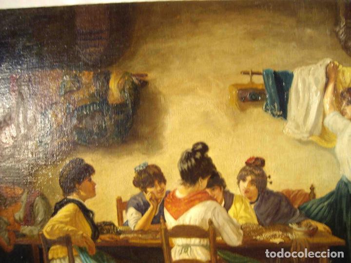 Otros objetos de arte: OLEO BORDADORAS - Foto 3