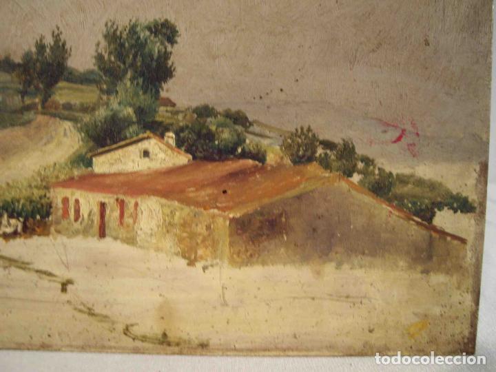 Otros objetos de arte: OLEO SOBRE TABLA PAISAJE RURAL - Foto 2