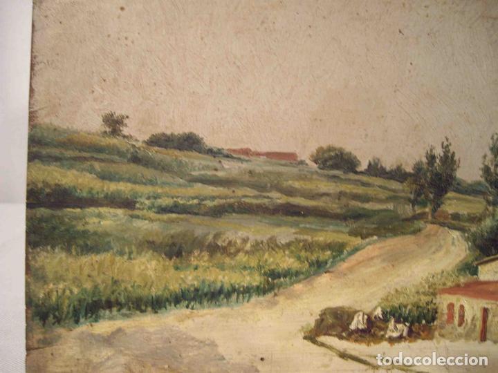 Otros objetos de arte: OLEO SOBRE TABLA PAISAJE RURAL - Foto 3