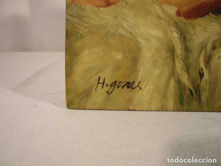 Otros objetos de arte: OLEO SOBRE TABLA JOVEN DESNUDA - Foto 5
