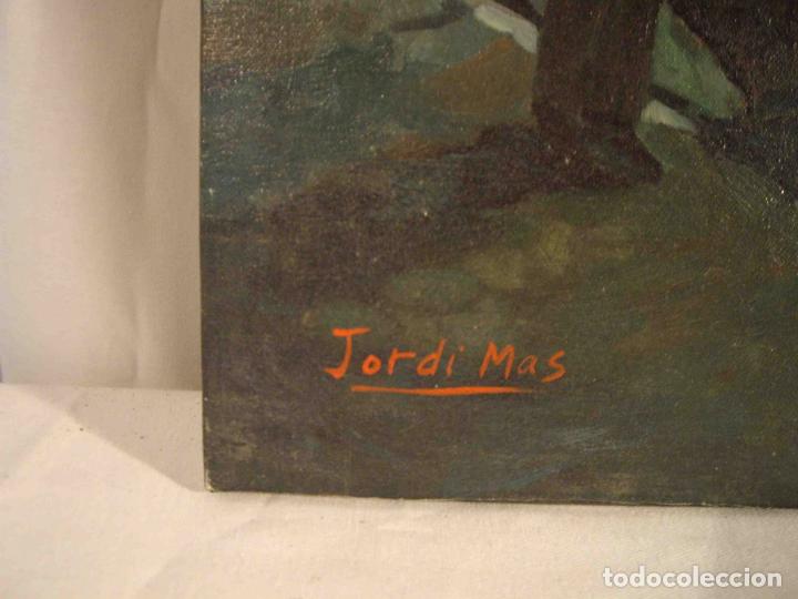 Otros objetos de arte: OLEO ARRIANDO EL BOTE - Foto 5