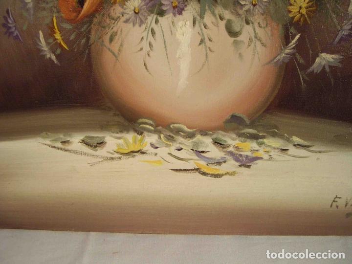 Otros objetos de arte: OLEO BOTELLON MARGARITAS 2 - Foto 4