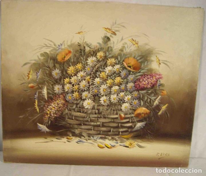 Otros objetos de arte: OLEO BODEGON MARGARITAS - Foto 1