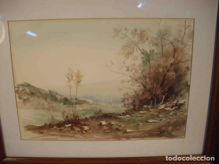 Otros objetos de arte: CUADRO ACUARELA PAISAJE - Foto 2