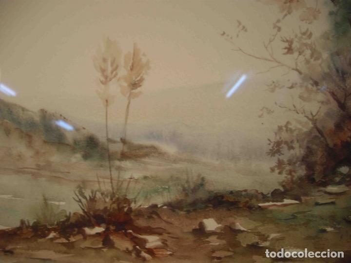 Otros objetos de arte: CUADRO ACUARELA PAISAJE - Foto 4