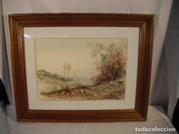 Otros objetos de arte: CUADRO ACUARELA PAISAJE - Foto 1