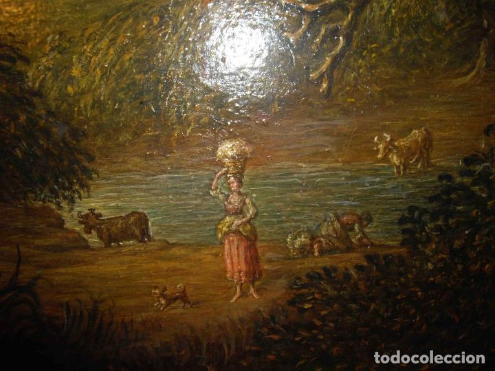 Otros objetos de arte: OLEO LAVENDERA EN EL RIO - Foto 3