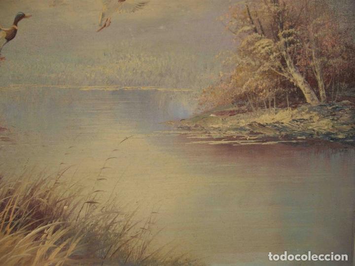 Otros objetos de arte: OLEO SOBRE LIENZO PATOS - Foto 3
