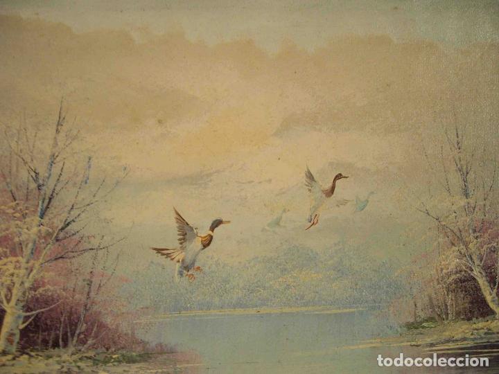 Otros objetos de arte: OLEO LLEGANDO AL RIO - Foto 3