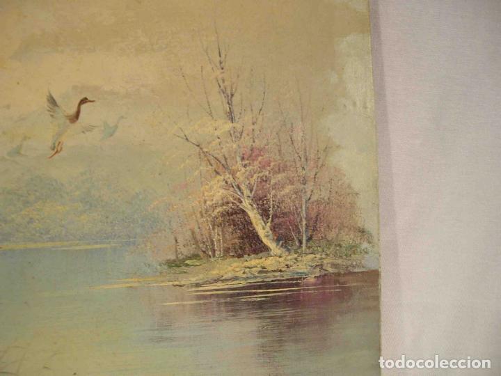 Otros objetos de arte: OLEO LLEGANDO AL RIO - Foto 4