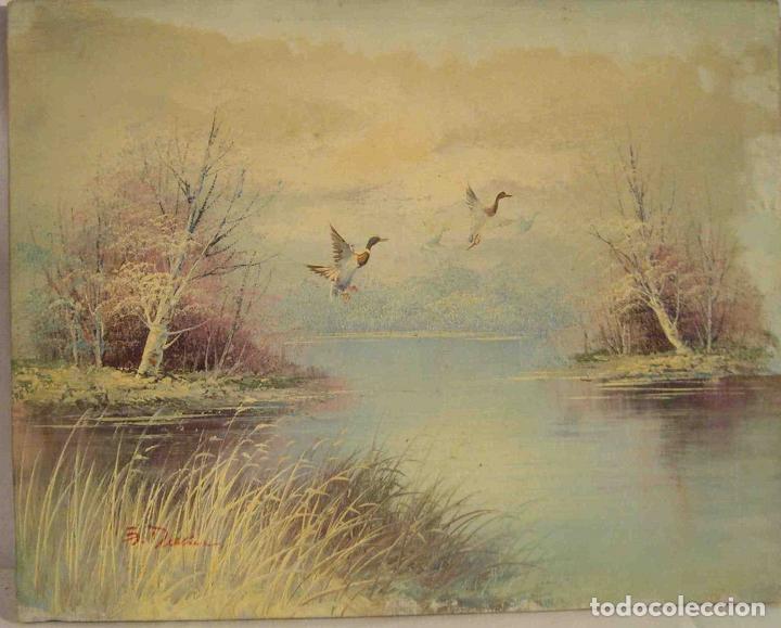Otros objetos de arte: OLEO LLEGANDO AL RIO - Foto 1