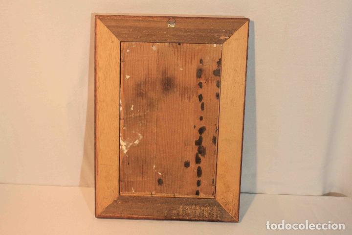 Otros objetos de arte: CUADRO OLEO SOBRE TABLA CASAS COLGADAS - Foto 8