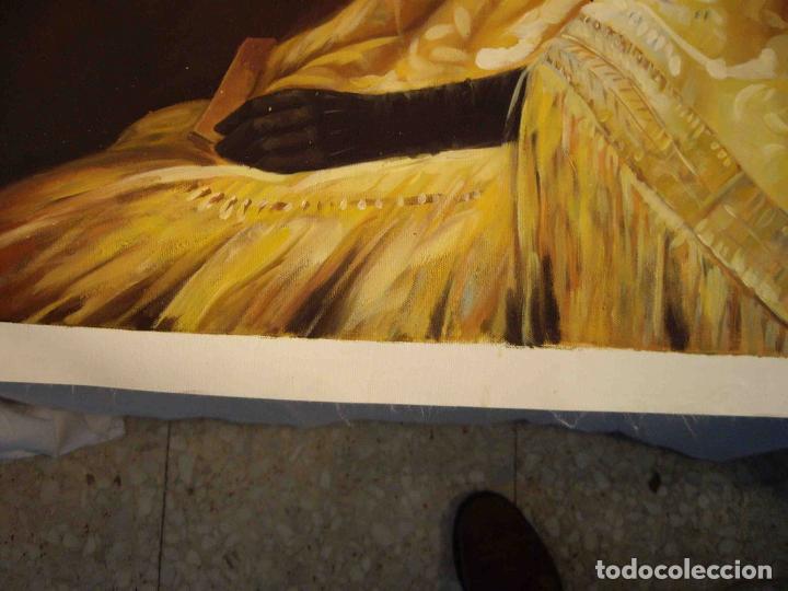 Otros objetos de arte: OLEO TELA JOVEN CON MANTON - Foto 4