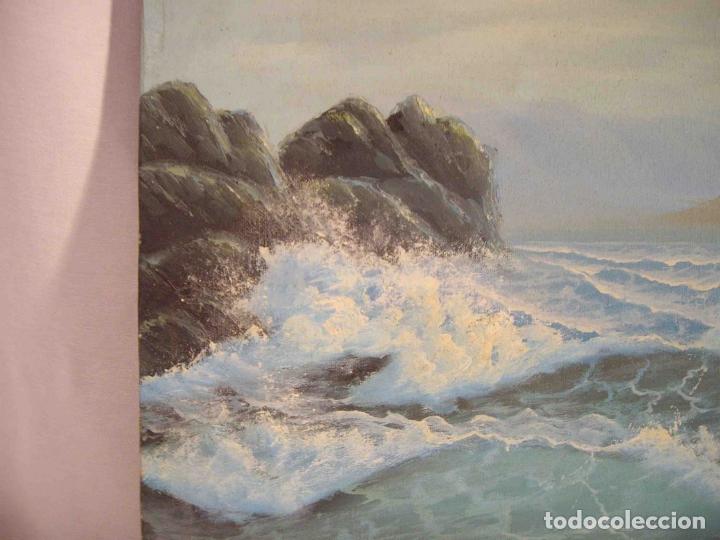 Otros objetos de arte: OLEO MARINA ROMPIENTE - Foto 2
