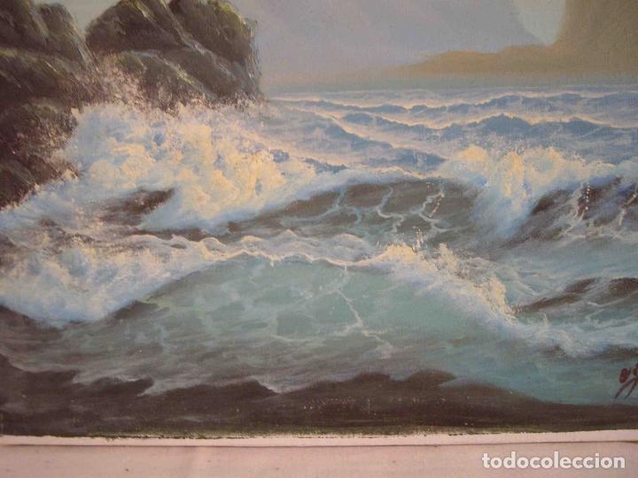 Otros objetos de arte: OLEO MARINA ROMPIENTE - Foto 4