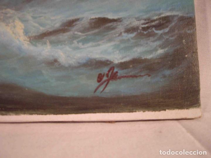 Otros objetos de arte: OLEO MARINA ROMPIENTE - Foto 5