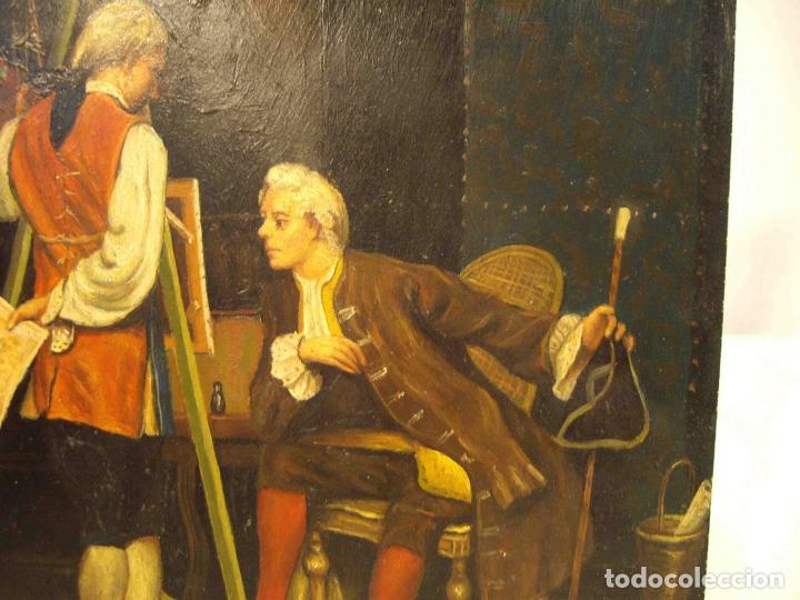Otros objetos de arte: OLEO SOBRE TABLA MOSTRANDO RETRATO - Foto 3