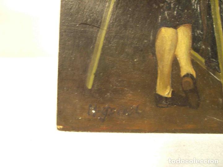 Otros objetos de arte: OLEO SOBRE TABLA MOSTRANDO RETRATO - Foto 4